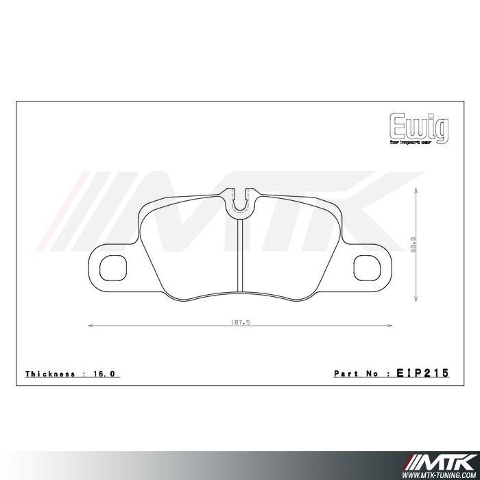 Plaquettes Endless ME20 EIP215 pour PORSCHE Panamera